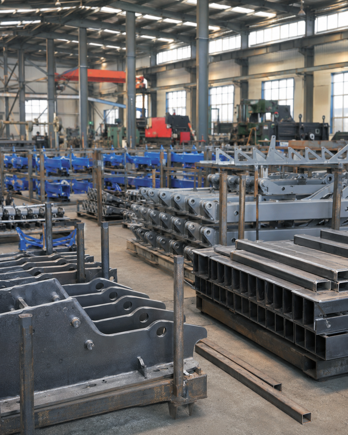Manufacturing workshop area for automotive workshop equipment.
