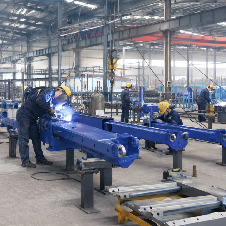 DAYI vehicle lift welding during manufacturing