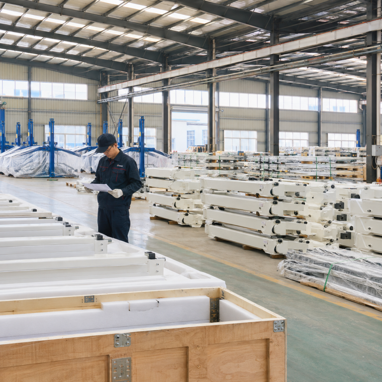 Finished workshop equipment in the production and packing area