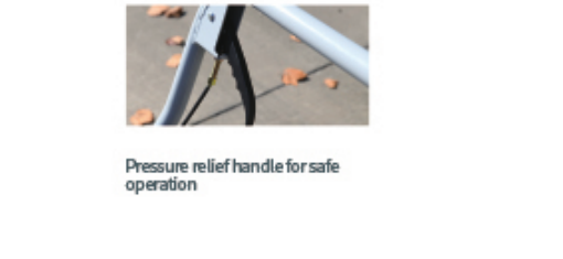 TJ-2250 manual hydraulic platform truck pressure-relief handle detail