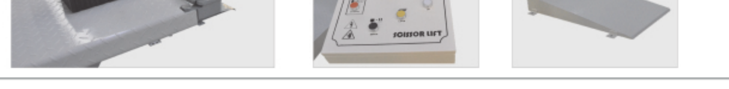TJST-7140 single-scissor platform lift detail views