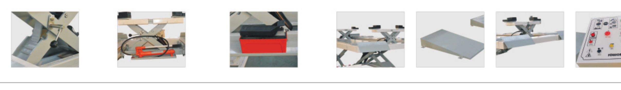 TJST-8140 wheel alignment lift component detail views